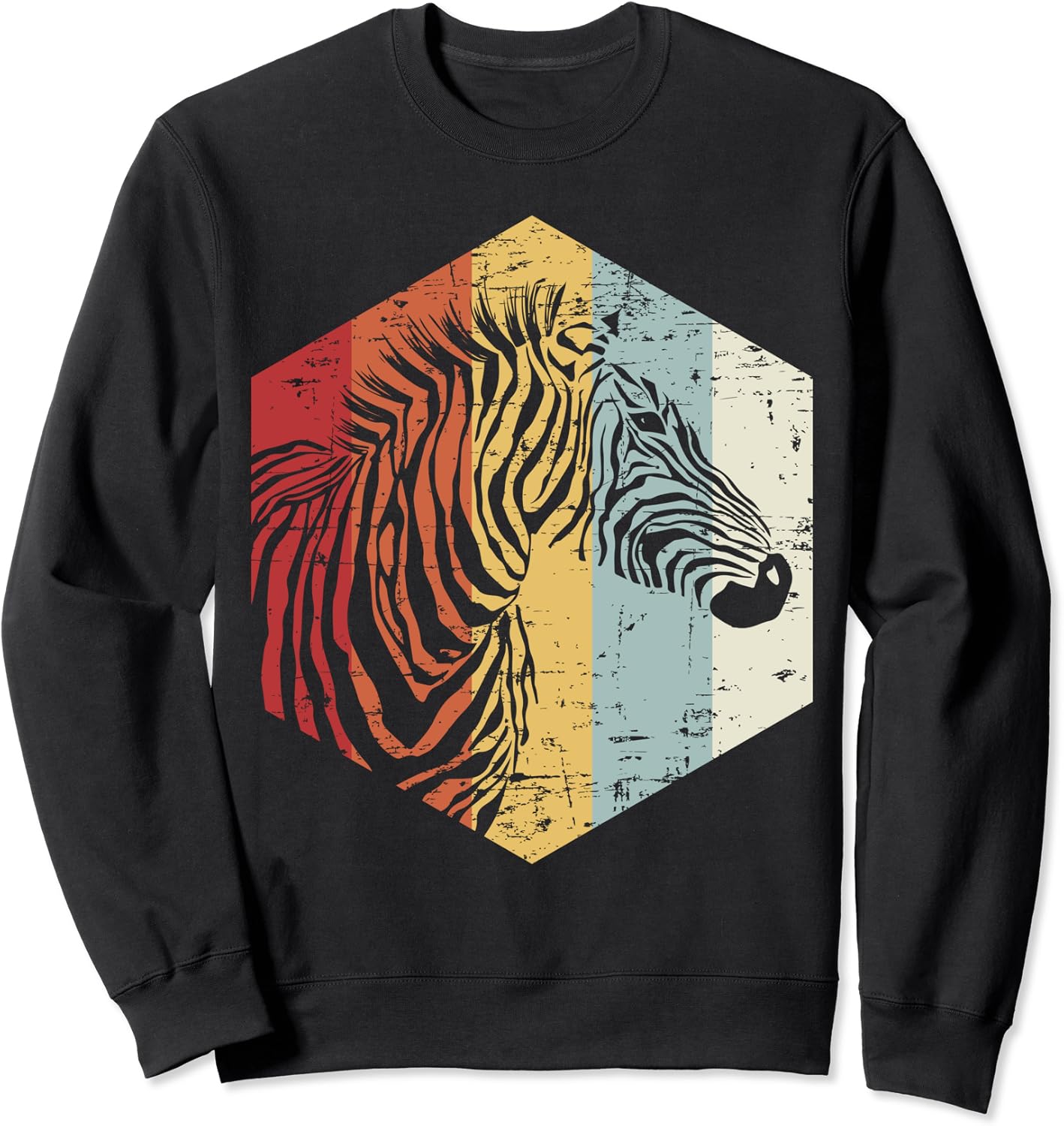 Retro Zebra Geschenk Vintage Zebra Sweatshirt Amazon.de Fashion